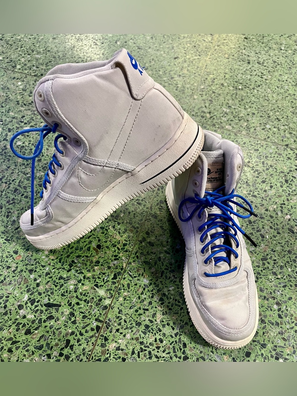 Nike Air Force 1 High '07 LV8 'Moving Co Lt Grey Blue laces Size 8 Women’s 10